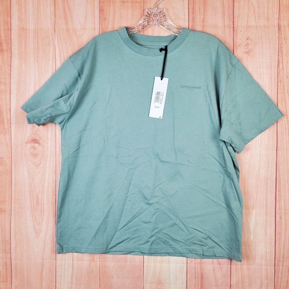 Supply And Demand New‎ York City Moonstone BF T Shirt Womens S Dusty Teal Green